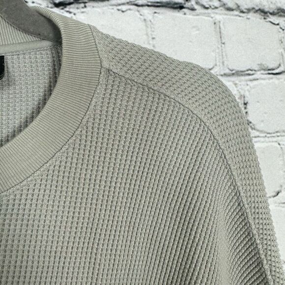 Theory Womens Easy Sweatshirt Easy Waffle Knit Top Size M Pima Cotton Ash Gray - Picture 6 of 14